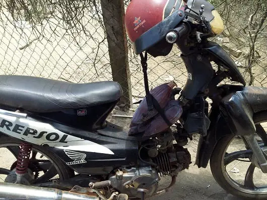 Vietnam - banana flowers strapped to motorbike 2